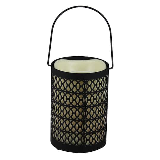 12" Opulent LED Candle Lantern with Timer, Black By Northlight | 12" x 4.75" | Michaels®
